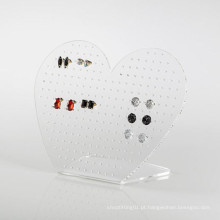Stand de exibição em forma de coração / Rack de exibição de acrílico para jóias